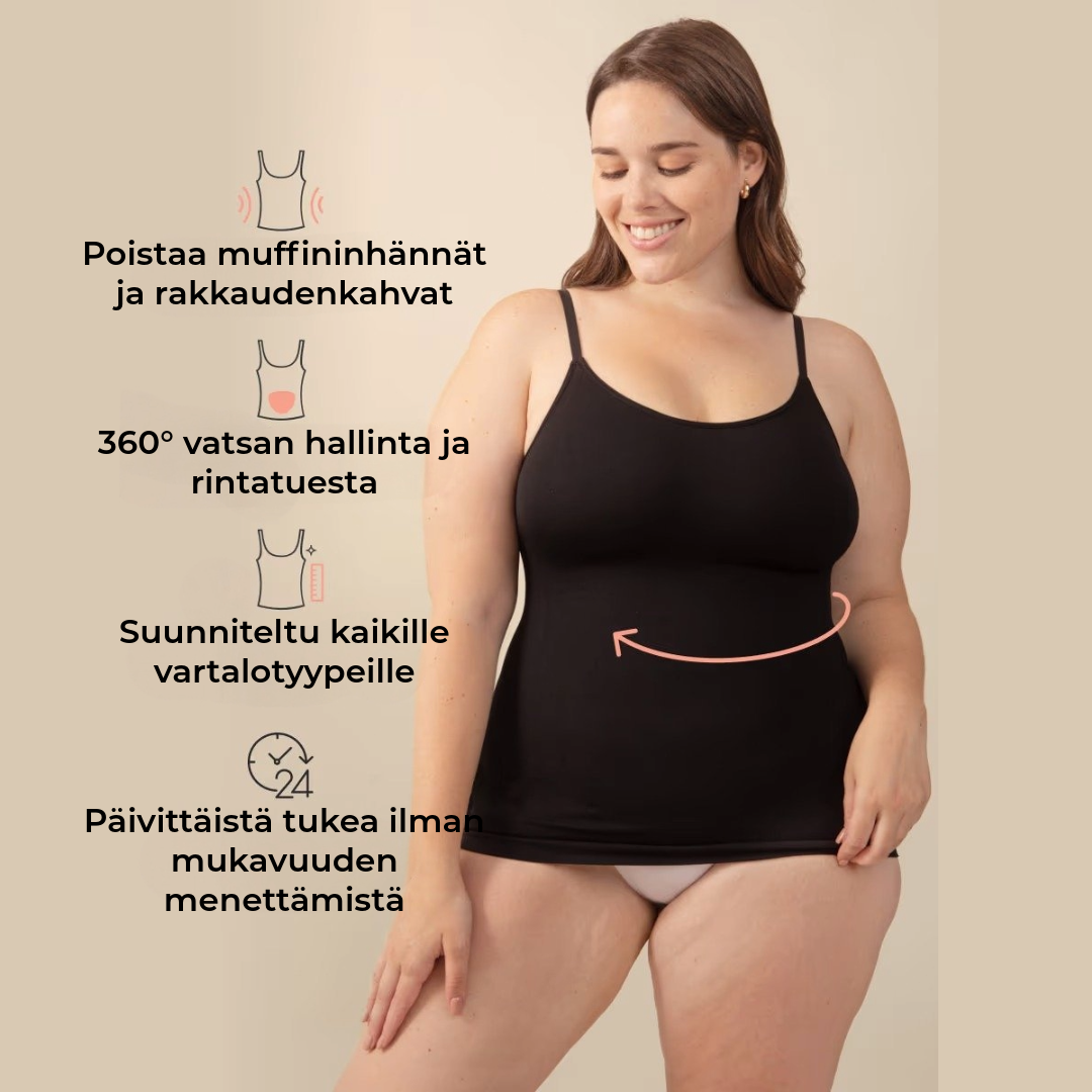 Muotoileva ja tiukasti istuva aluspaita