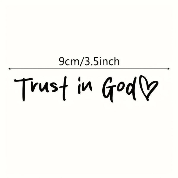 Trust in God Taka peilin tarra