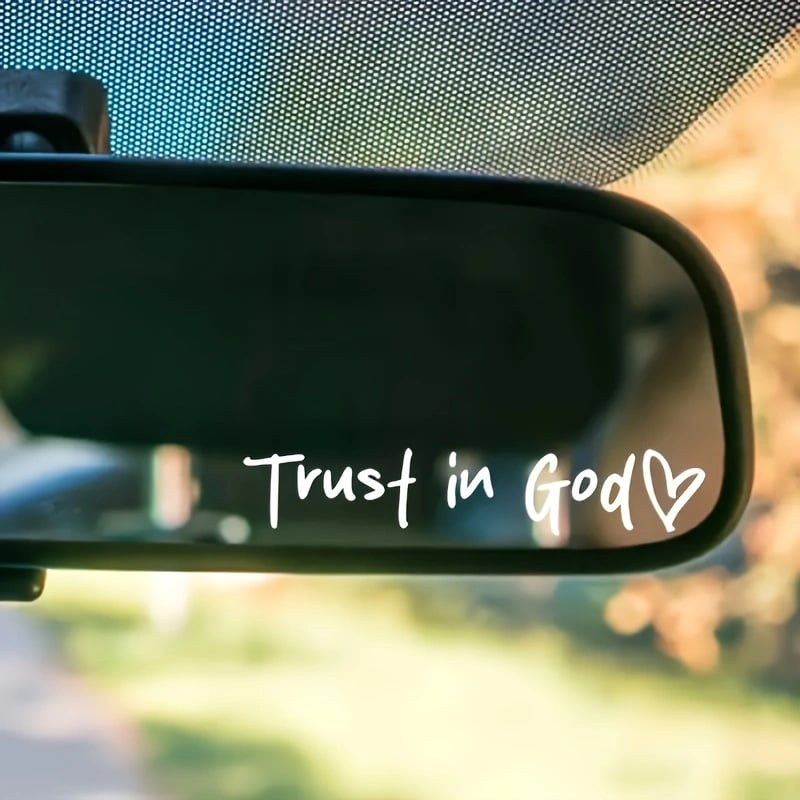 Trust in God Taka peilin tarra