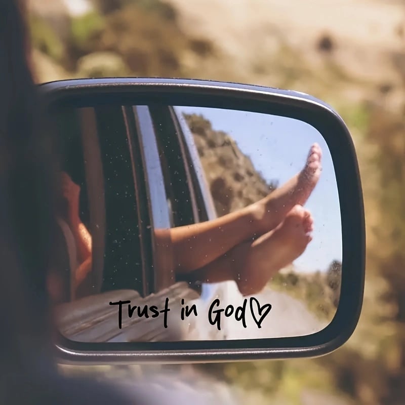 Trust in God Taka peilin tarra
