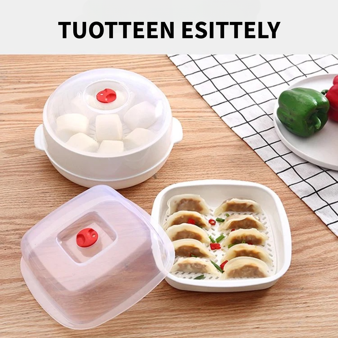 Lämpöeristetty mikroaaltouunihöyrystin