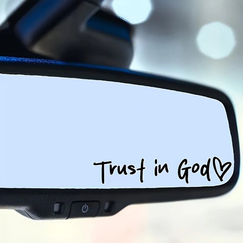 Trust in God Taka peilin tarra