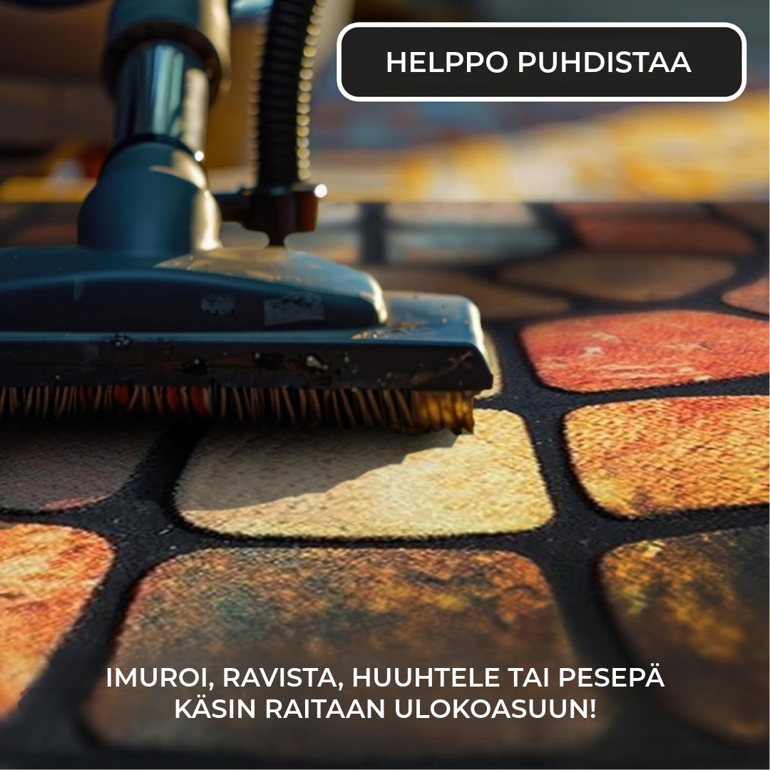 Boho-tyylinen puolikuun muotoinen ovimatto – Liukumaton & Pehmeä