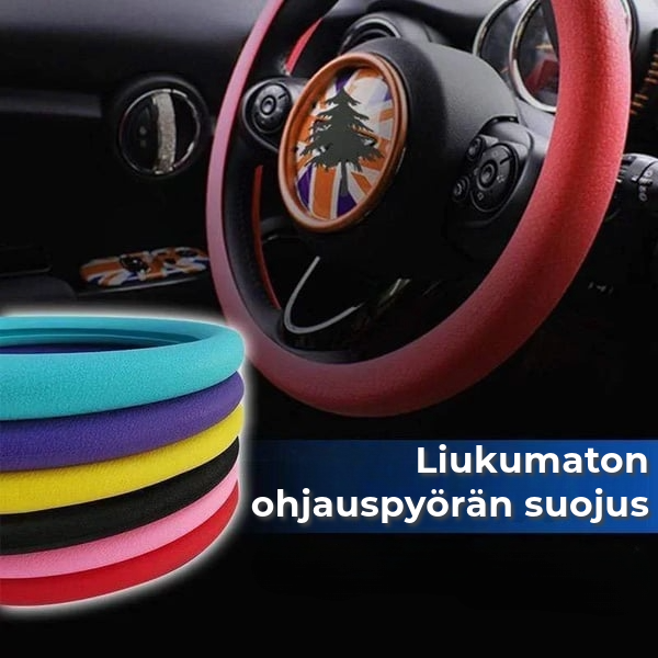 Liukumaton silikoninen ratin suojus