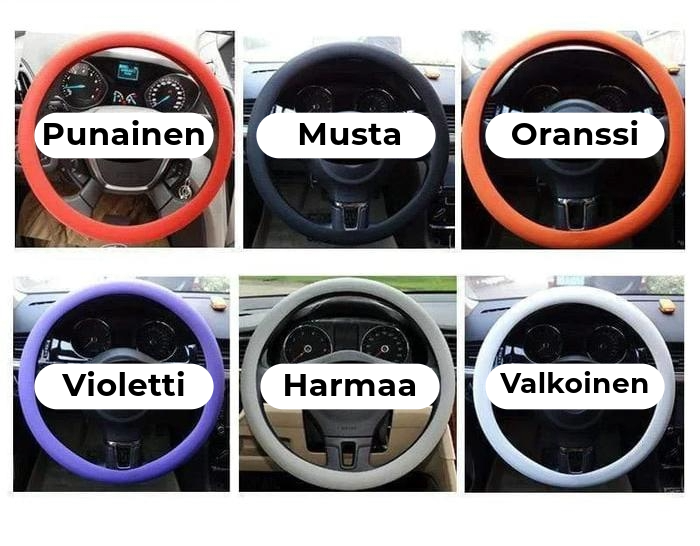 Liukumaton silikoninen ratin suojus