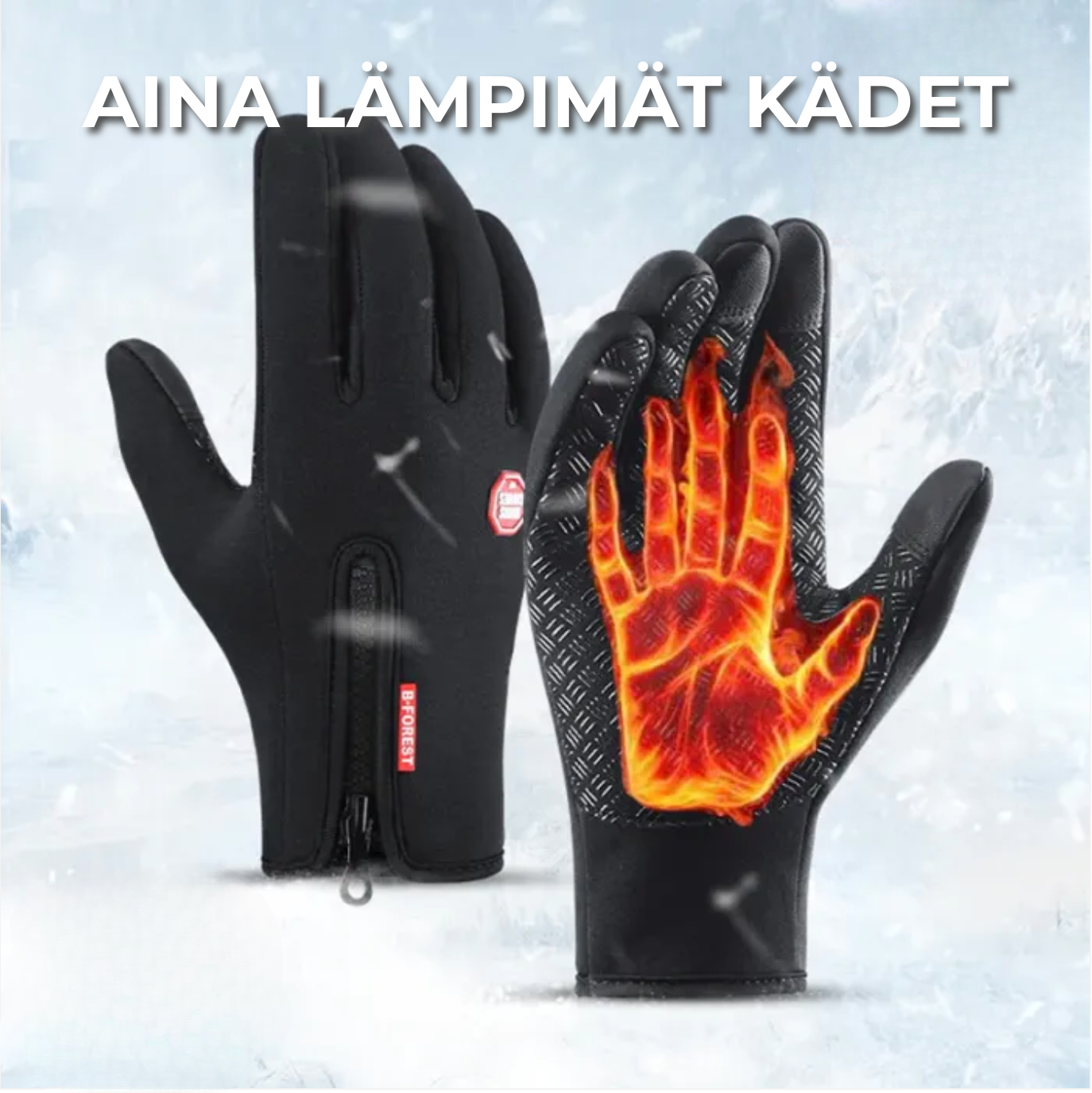 Lämpimät käsineet | Älypuhelinyhteensopivat