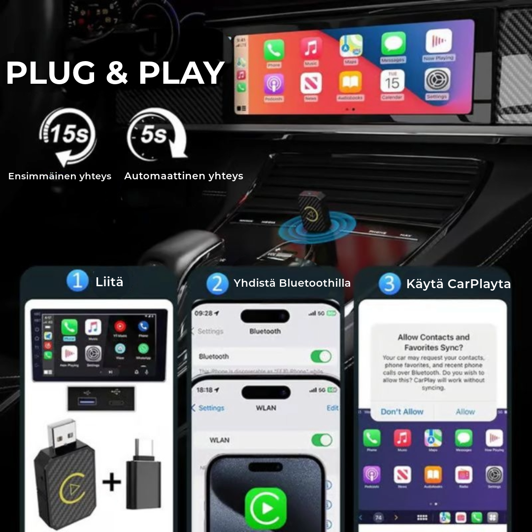Mini Langaton CarPlay-sovitin