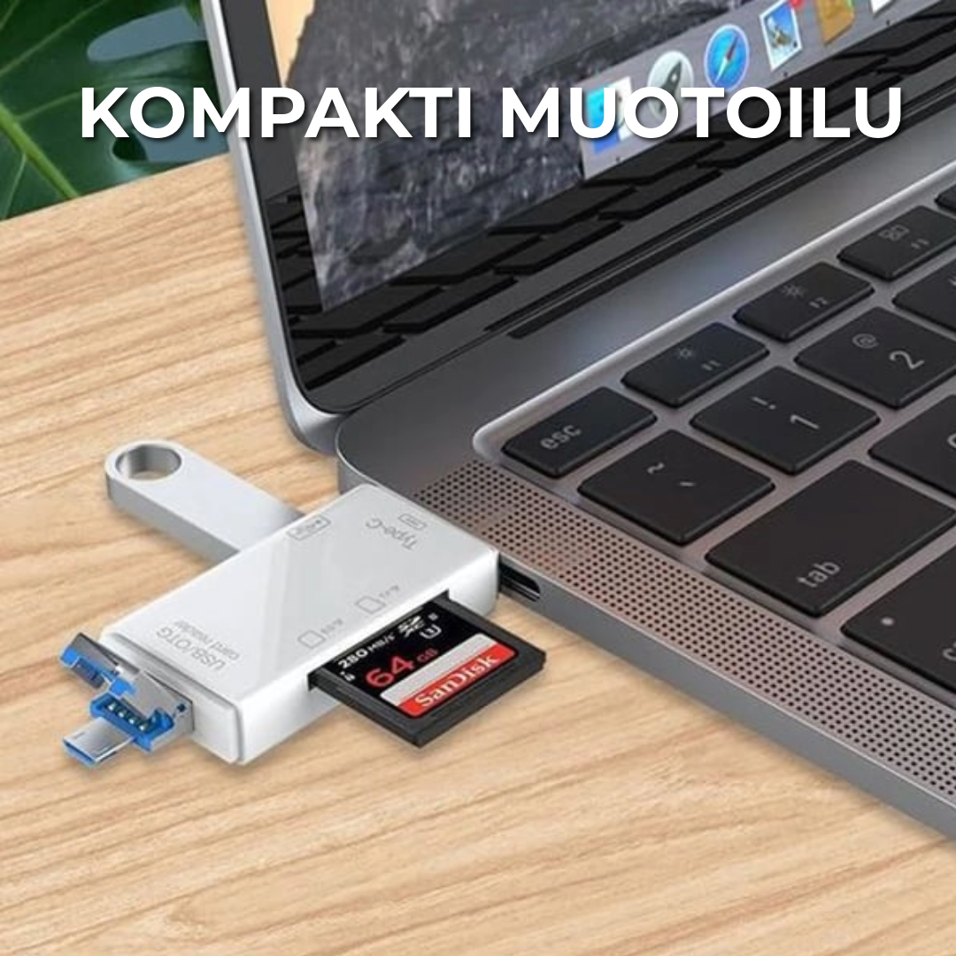 6-in-1 Monitoimikortinlukija