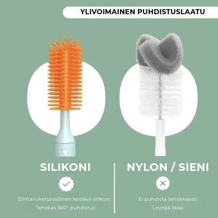 Ammattimainen pullojen puhdistusharja