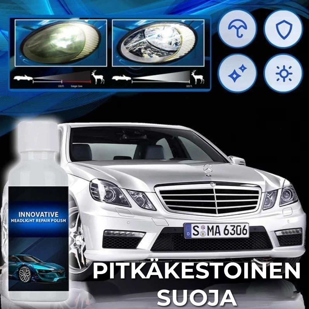 Ammattilaatuinen Kiillotusaine Ajovaloille
