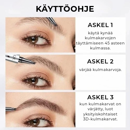 3D Vedenkestävä kulmakarvakynä