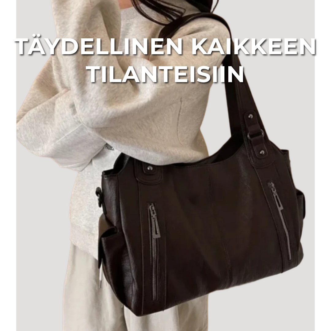 Vintage Nahkakäsilaukku