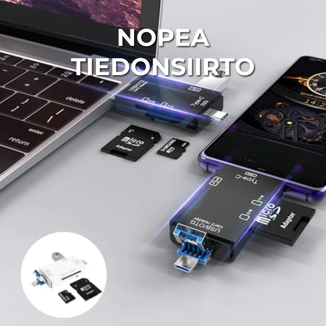 6-in-1 Monitoimikortinlukija