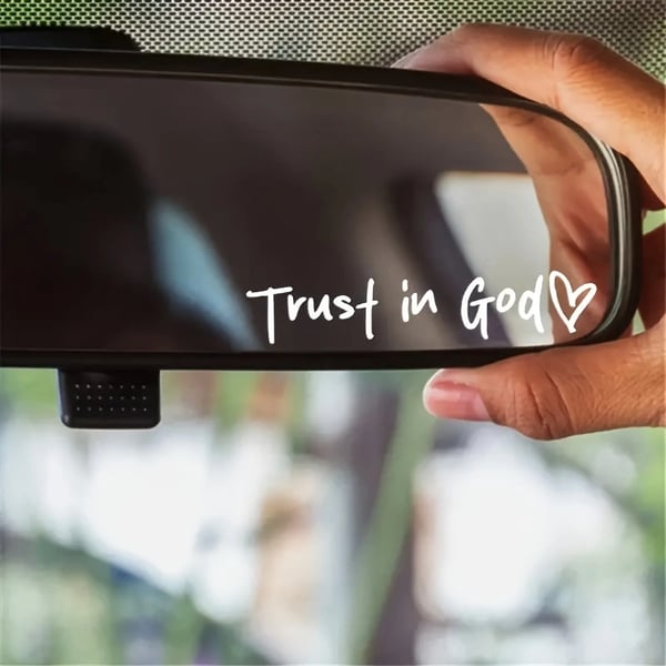 Trust in God Taka peilin tarra