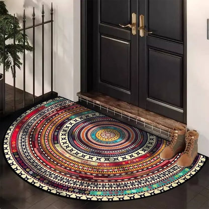 Boho-tyylinen puolikuun muotoinen ovimatto – Liukumaton & Pehmeä