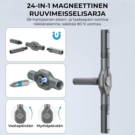 Ammattimainen 24-in-1 Magneettinen Ruuvimeisselisarja