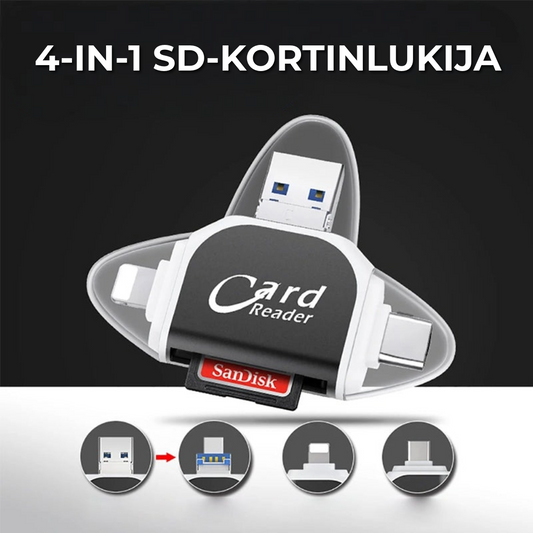 4-in-1 SD-kortinlukija