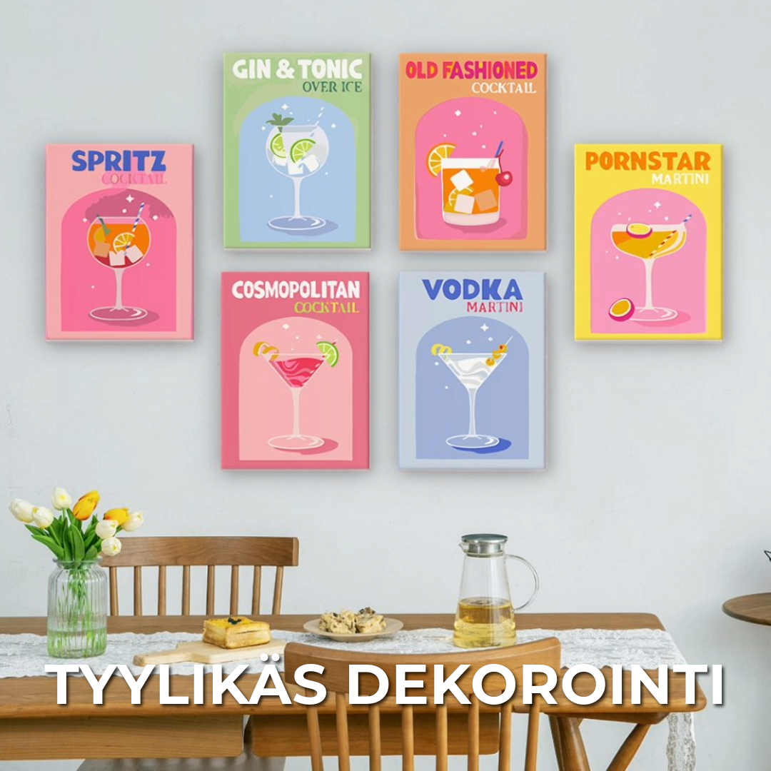 6 Mini Cocktail Maalausta